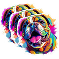 (3 Pack) Bulldog Decals - Colorful Dog Stickers - Laptop Decal for Dog Lovers - 3 Inches On Longest Side - Easy Peel & Apply - Made in USA - 3MCS0674