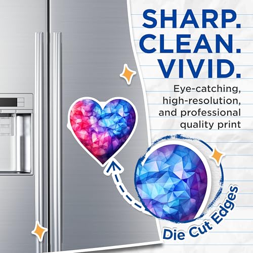 (2 Pack) Heart Shape Art Magnets - Colorful Heart Fridge - Modern Design Kitchen - 5" On Longest Side - for Cars, Fridges, Toolboxes - Made in USA - MAG6638