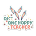 (2 Pack) One Hoppy Teacher Magnets - Cute Teacher Appreciation - Classroom Decor - 5" On Longest Side - for Cars, Fridges, Toolboxes - Made in USA - MAG8139