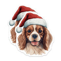 (2 Pack) Cavalier King Charles Spaniel Magnets - Christmas Dog Decor - Holiday Pet Lover - Xmas Puppy Accessory for Fridge - 5 Inches On Longest Side - Thick Durable Magnet - Made in USA - MAG23555