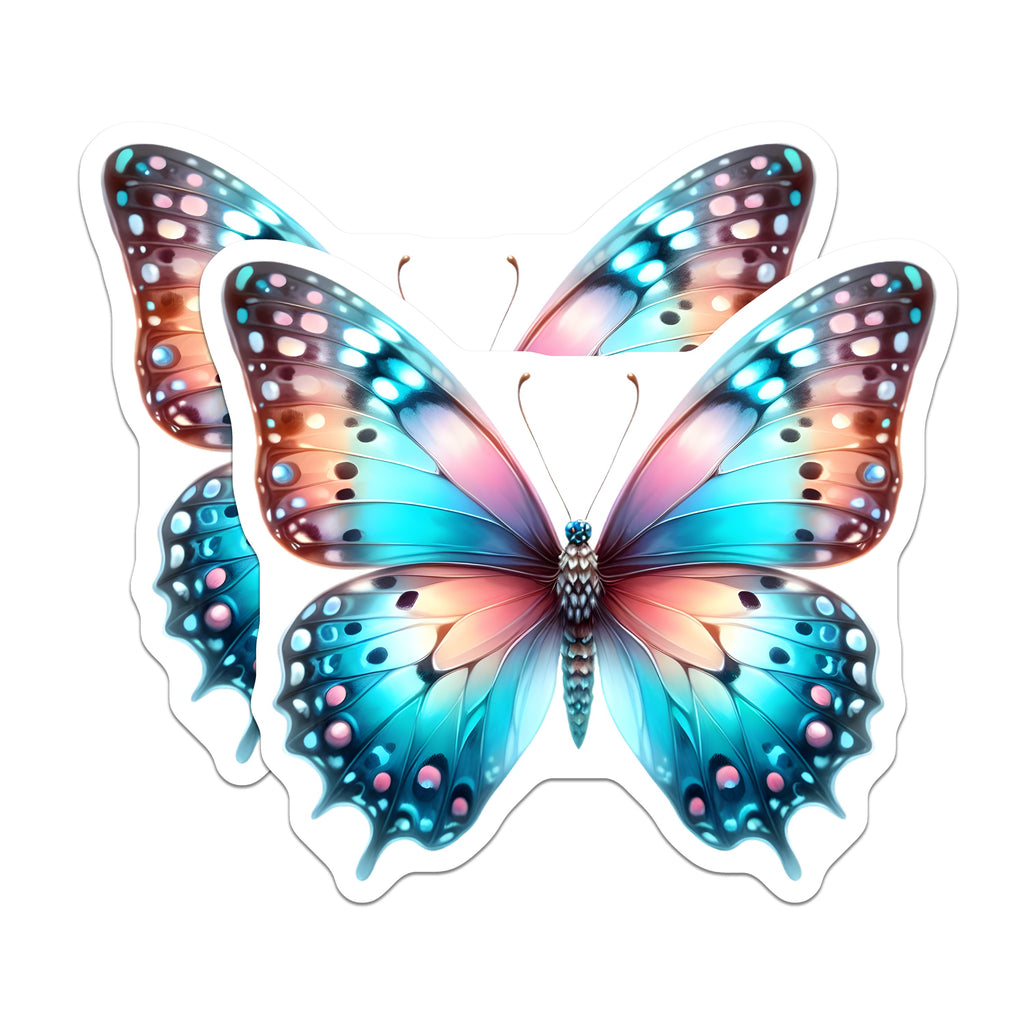 (2 Pack) Ethereal Butterfly Magnets - Vibrant Nature Kitchen Decor - Aesthetic Refrigerator Accessory - 5 Inches On Longest Side - Thick Durable Magnet - Made in USA - MAG36437