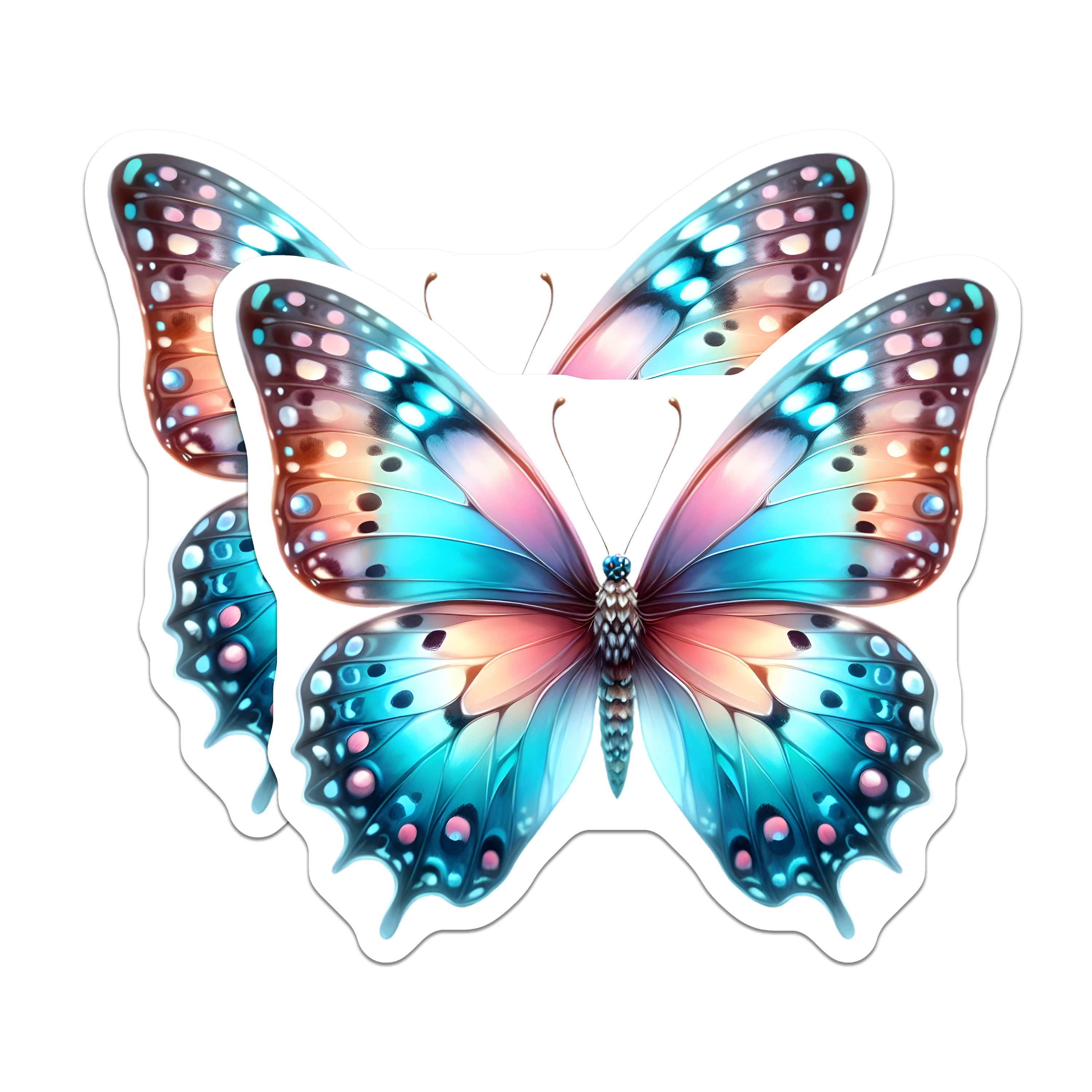 (2 Pack) Ethereal Butterfly Magnets - Vibrant Nature Kitchen Decor - Aesthetic Refrigerator Accessory - 5 Inches On Longest Side - Thick Durable Magnet - Made in USA - MAG36437