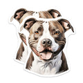 (2 Pack) Pitbull Dog Magnets - Happy Pitbull Lover Decor - Dog Mom Dad Appreciation - 5 Inches On Longest Side - Thick Durable Magnet - Made in USA - MAG26325