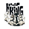(2 Pack) King Chess Stickers - Chess Enthusiast Stickers - Chess Pieces Stickers - 5" On Longest Side - Sticks to Any Smooth Flat Surface - Made in USA - BMCS3182