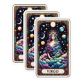 (3 Pack) Virgo Zodiac Decals - Astrology Sign Stickers - Laptop Decal - 3 Inches On Longest Side - Easy Peel & Apply - Made in USA - 3MCS4320