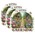 (3 Pack) Gardening Decals - I'd Rather Be Gardening - Laptop Decals - Garden Lover - Nature - 3 Inches On Longest Side - Easy Peel & Apply - Made in USA - 3MCS7568