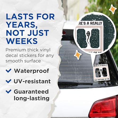 (2 Pack) Funny Retro Stickers - Humorous Quote Decals - Hilarious Nostalgic Stickers - 5" On Longest Side - Sticks to Smooth Flat Surfaces - Made in USA - BMCS5960
