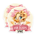 (2 Pack) Oh for Ducks Sake Magnets - Sassy Funny Quote - Cute Cartoon Animal Refrigerator Locker Decor - 5 Inches On Longest Side - Thick Durable Magnet - Made in USA - MAG36143