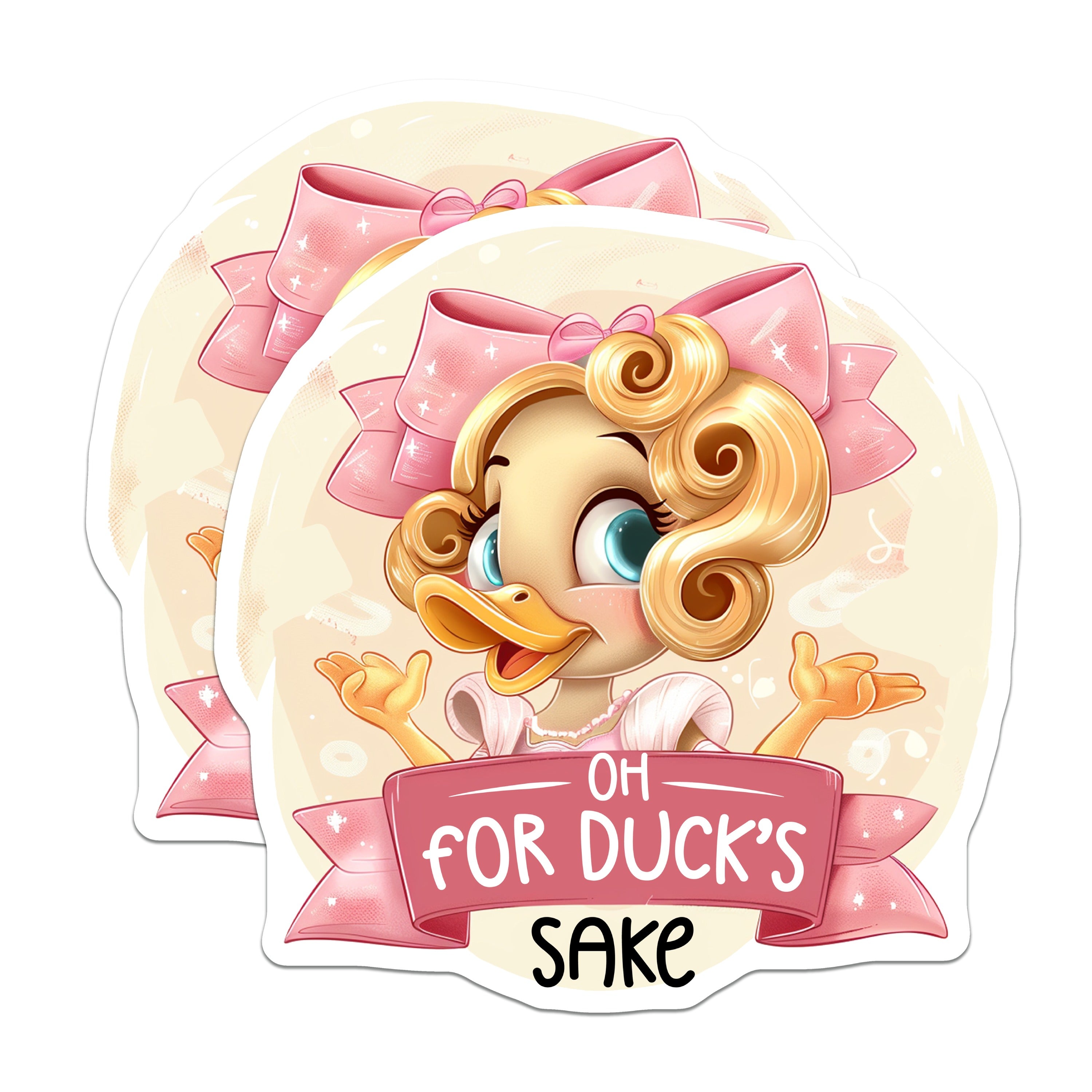 (2 Pack) Oh for Ducks Sake Magnets - Sassy Funny Quote - Cute Cartoon Animal Refrigerator Locker Decor - 5 Inches On Longest Side - Thick Durable Magnet - Made in USA - MAG36143