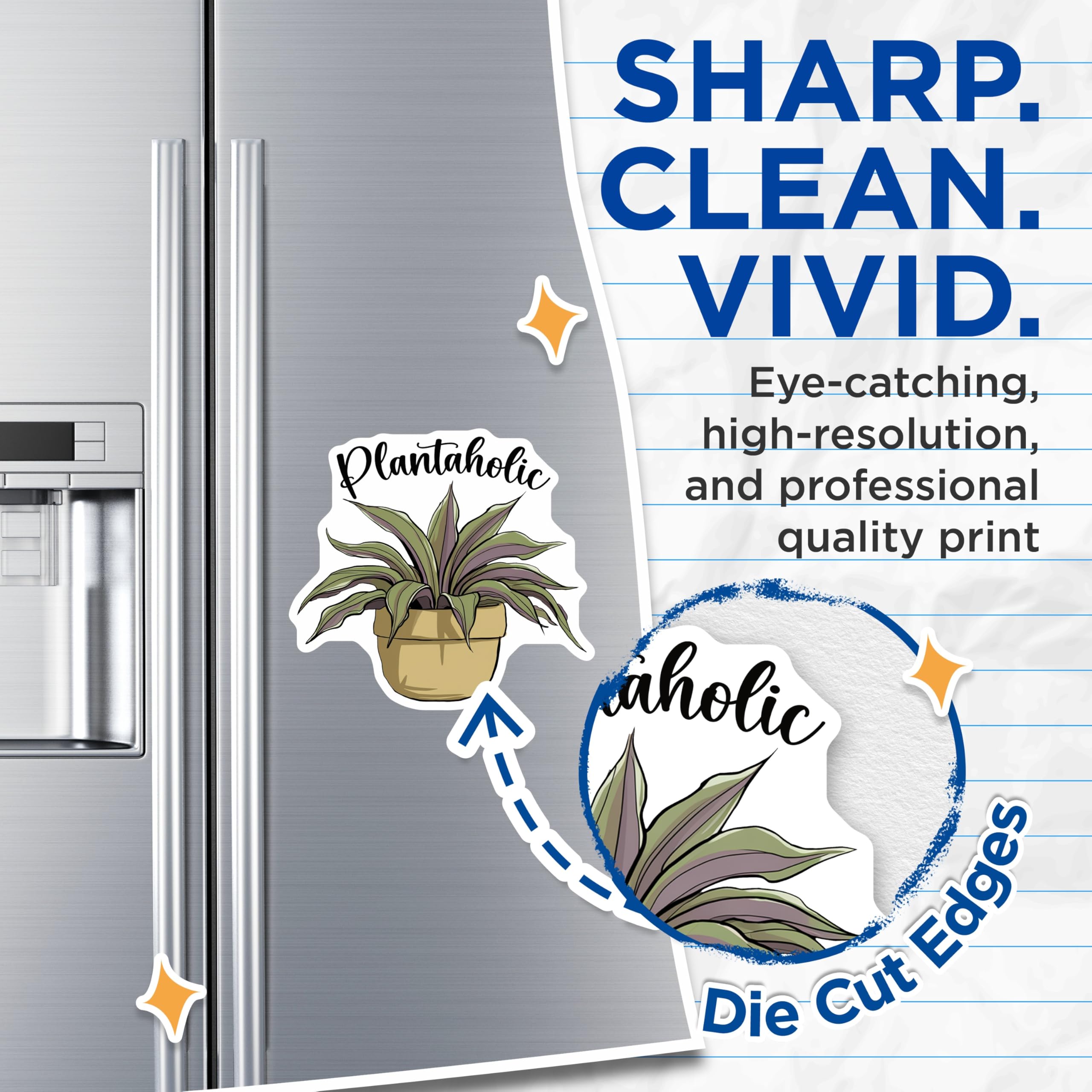 (2 Pack) Plantaholic Magnets - Houseplant Lover - Potted Plant Decor - 5" On Longest Side - Premium Magnet - for Cars, Refrigerators, Toolboxes, Lockers - Made in USA - MAG18678