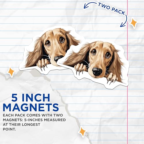 (2 Pack) Kitchen Decoration Magnet - Animal Lover Gift for Fridge - 5" On Longest Side - Sticks to Smooth Flat Surfaces - Made in USA - MAG10268