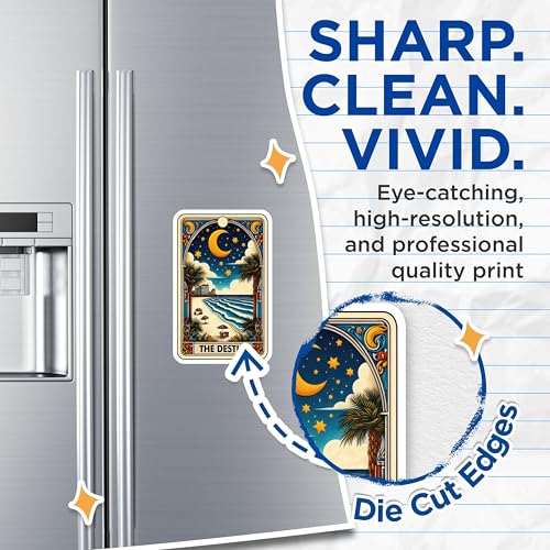 (2 Pack) Evening Ocean View Magnet - 5" On Longest Side - Sticks to Smooth Flat Surfaces - Made in USA - MAG10306
