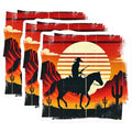 (3 Pack) Cowboy Sunset Decals - Western Horse - Desert Rider Laptop Decal - 3 Inches On Longest Side - Easy Peel & Apply - Made in USA - 3MCS4578