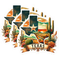 (3 Pack) Texas Decals - State Pride - Southwestern Decor - Laptop Decal- 3 Inches On Longest Side - Easy Peel & Apply - Made in USA - 3MCS5931