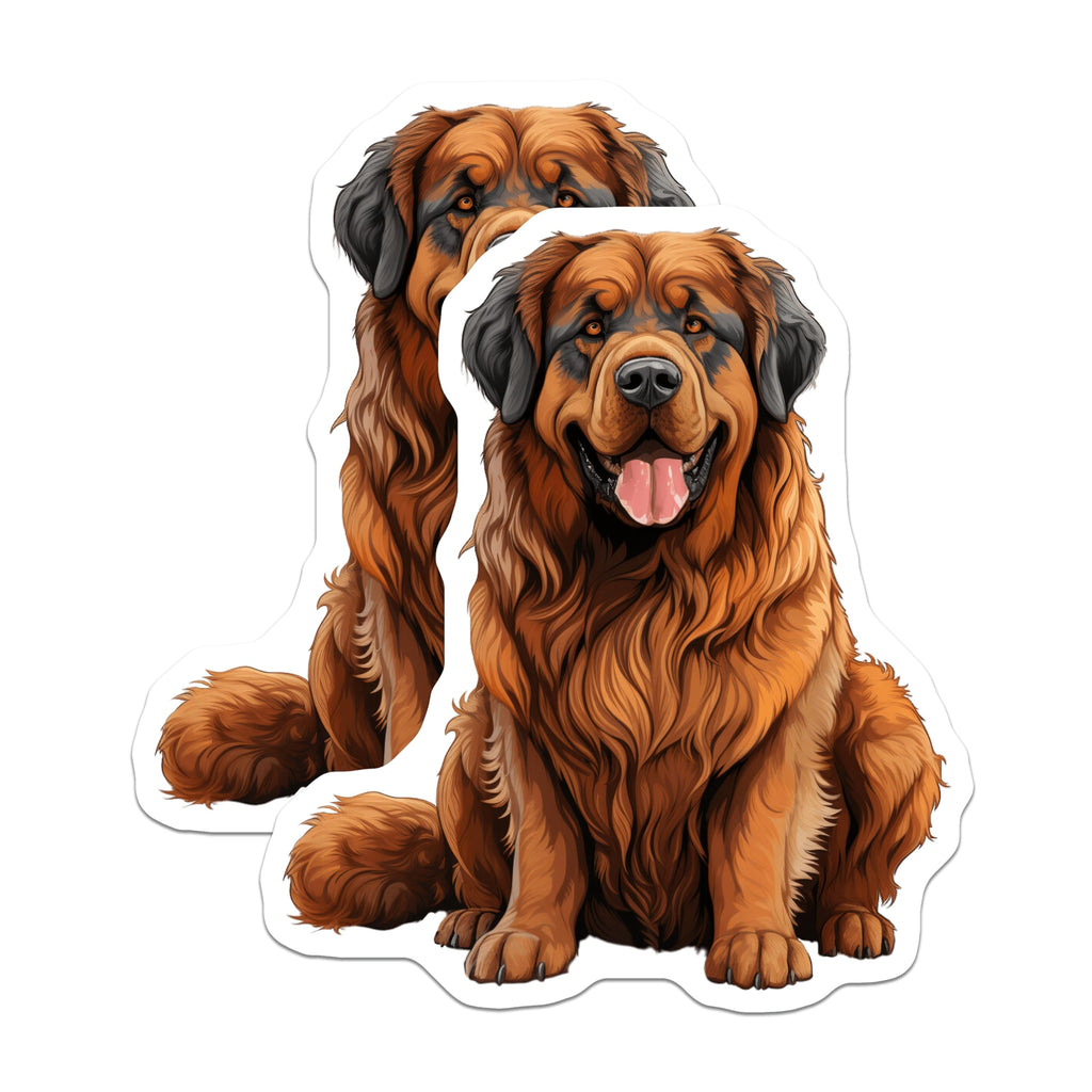 (2 Pack) Tibetan Mastiff Magnets - Majestic Dog Breed Artwork - Pet Lover Refrigerator Decor - Canine Enthusiast Display - 5 Inches On Longest Side - Thick Durable Magnet - Made in USA - MAG24270
