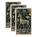 (3 Pack) Zebra Skeleton Decals - Celestial Decal - Fantasy Art Decals - 3 Inches On Longest Side - Easy Peel & Apply - Made in USA - 3MCS2428