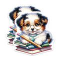 (2 Pack) Cute Puppy Stickers - Dog Stickers - Adorable Animal Stickers - 5" On Longest Side - Sticks to Smooth Flat Surfaces - Made in USA - BMCS9392