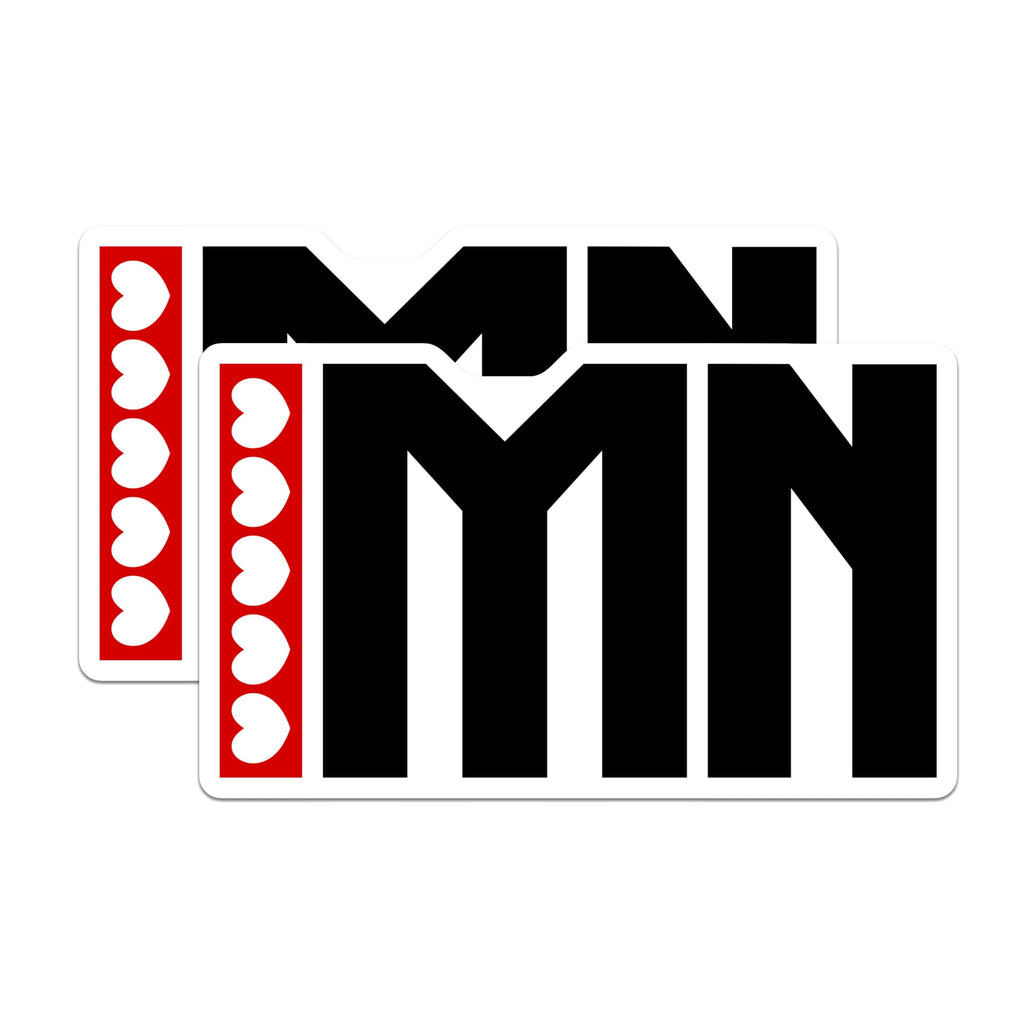 (2 Pack) I Heart MN Magnets - Minnesota Love Decor - MN State Souvenir - 5" On Longest Side - Premium Magnet - for Cars, Refrigerators, Toolboxes, Lockers - Made in USA - MAG17469