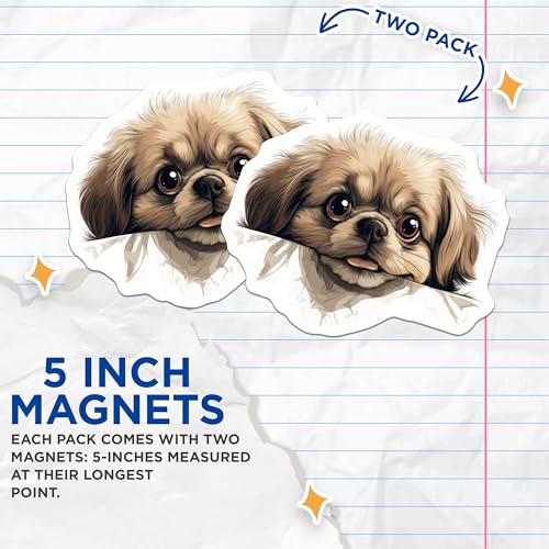 (2 Pack) Dog Lover Magnet - 5" On Longest Side - Sticks to Smooth Flat Surfaces - Made in USA - MAG10244
