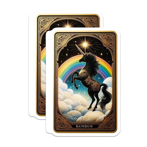 (2 Pack) Magical Unicorn Decor Magnet - Rainbow Unicorn Gift - 5" On Longest Side - Sticks to Smooth Flat Surfaces - Made in USA - MAG10146