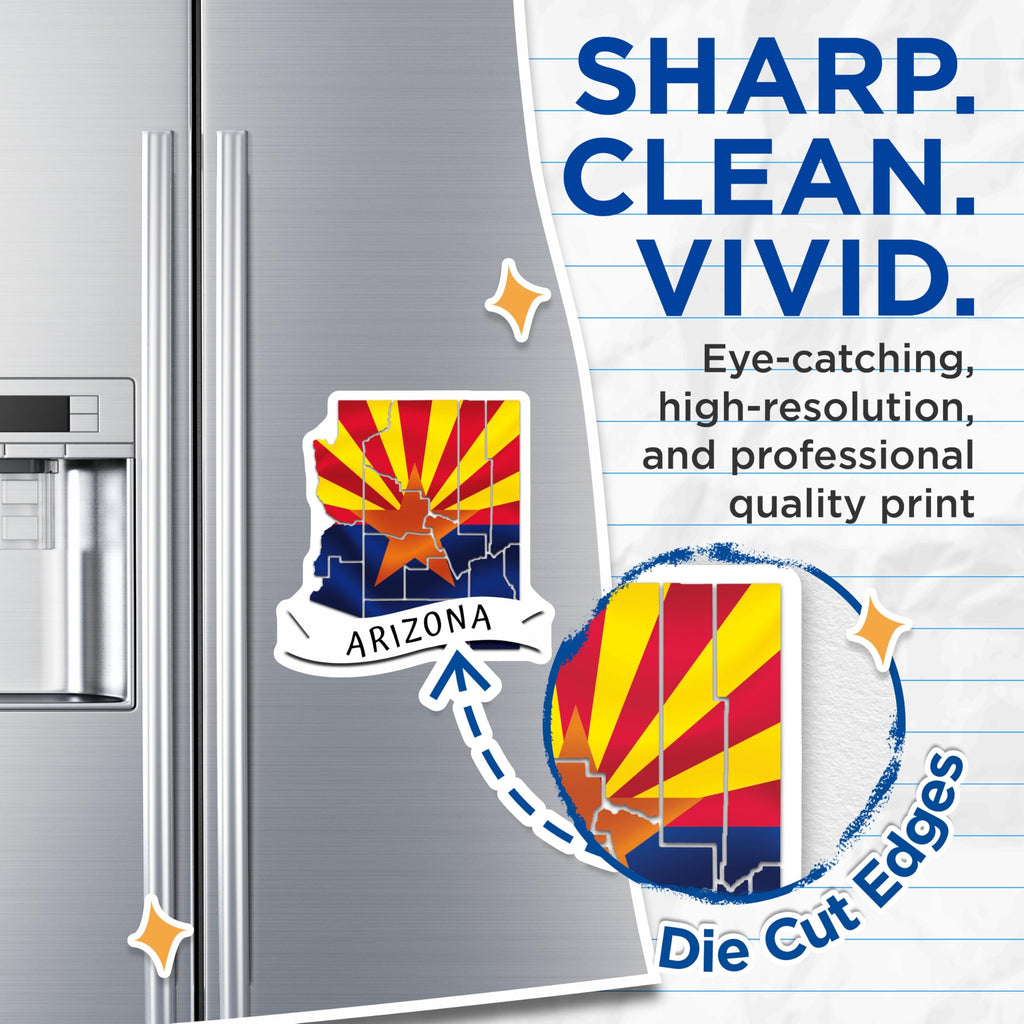 (2 Pack) Arizona State Magnets - Arizona Flag - State Pride Arizona Souvenir - 5" On Longest Side - Premium Magnet - for Cars, Refrigerators, Toolboxes, Lockers - Made in USA - MAG18236