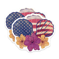 (2 Pack) Patriotic Seashell Magnets Magnets - American Flag Decor - 5" On Longest Side - Made in USA - Sticks to Refrigerators & Metal Surfaces - MAG8993