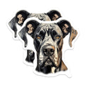 (2 Pack) Great Dane Magnets - Harlequin Dog Portrait - Dog Mom Dad Home Decor Accent - 5 Inches On Longest Side - Thick Durable Magnet - Made in USA - MAG28318