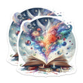 (2 Pack) Magical Book Magnets - Whimsical Reader Decor - Fantasy Art Literary Librarian Teacher Study - 5 Inches On Longest Side - Thick Durable Magnet - Made in USA - MAG37902