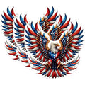 (3 Pack) American Eagle Decals - Patriotic Decal - USA Pride Decal - 3 Inches On Longest Side - Easy Peel & Apply - Made in USA - 3MCS0980