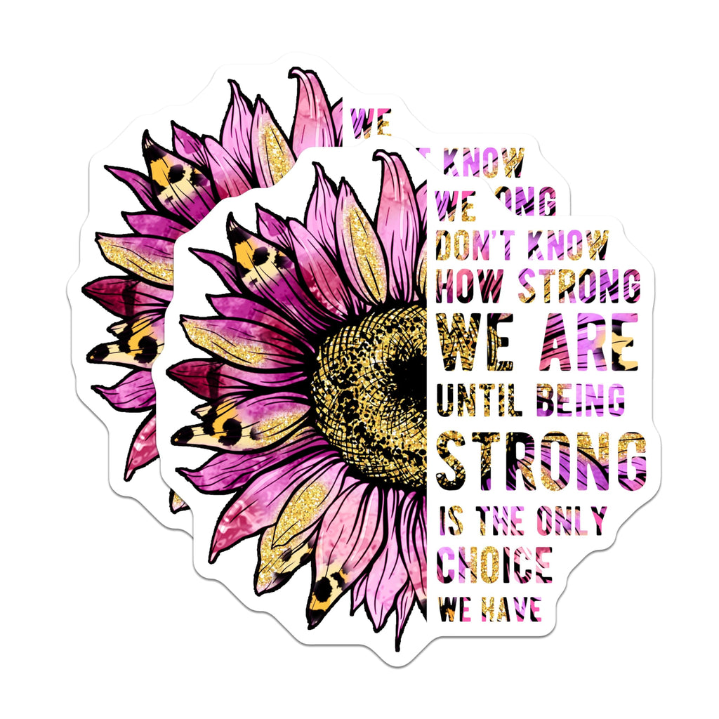 (2 Pack) Sunflower Quote Stickers - Inspirational Stickers - Floral Empowerment Decals- 5" On Longest Side - Sticks to Smooth Flat Surfaces - Made in USA - BMCS16860