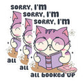 (3 Pack) Bookworm Cat Decals - All Booked Up Sticker - Cute Laptop Decals- 3 Inches On Longest Side - Easy Peel & Apply - Made in USA - 3MCS5803