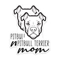 (2 Pack) Pitbull Mom Magnets - Dog Lover Decor - Pet Parent Pride - 5 Inches On Longest Side - Thick Durable Magnet - Made in USA - MAG27029
