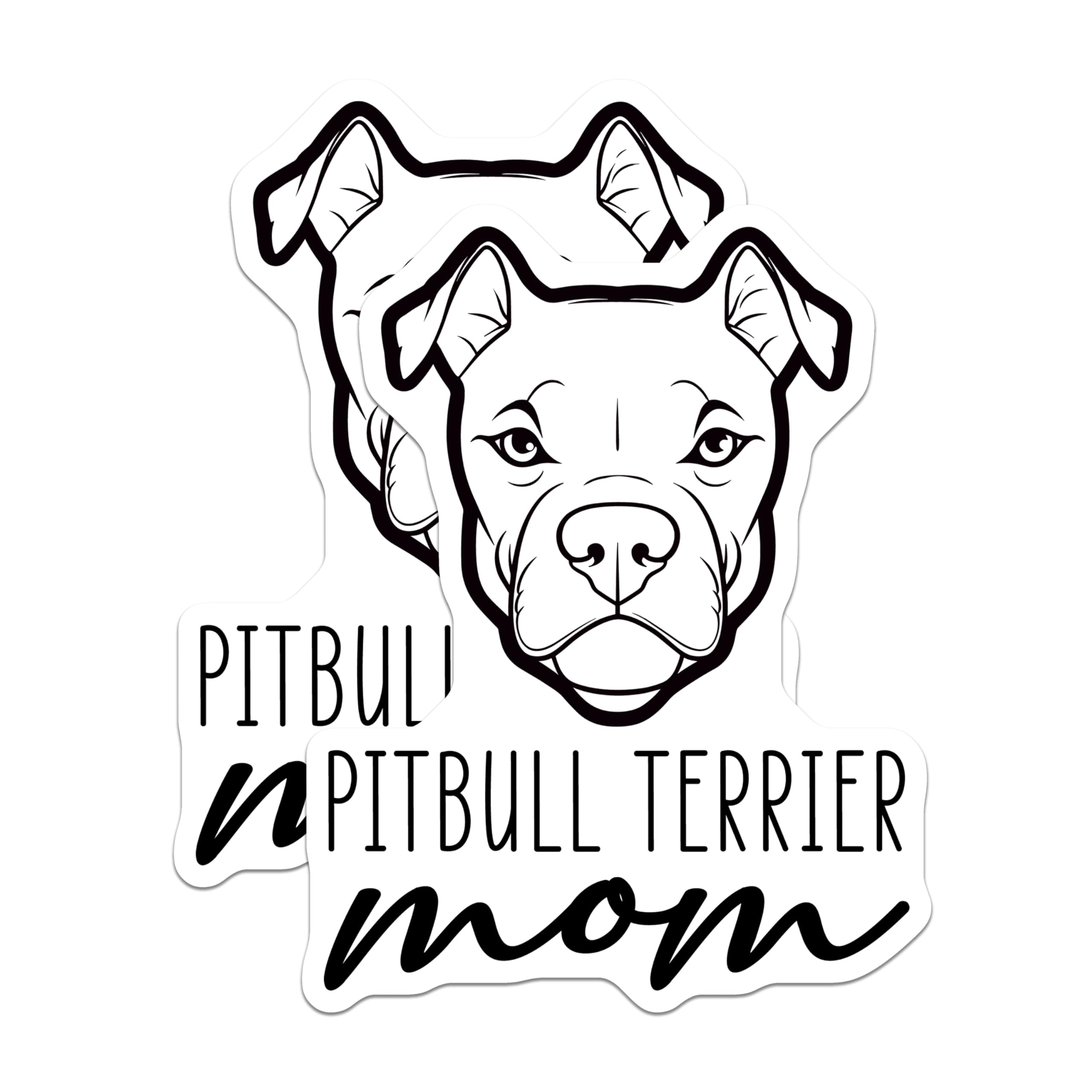 (2 Pack) Pitbull Mom Magnets - Dog Lover Decor - Pet Parent Pride - 5 Inches On Longest Side - Thick Durable Magnet - Made in USA - MAG27029