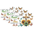 (3 Pack) Jesus Butterfly Decals - Christian Laptop Stickers - Religious Symbol Decals - 3 Inches On Longest Side - Easy Peel & Apply - Made in USA - 3MCS8505