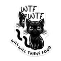 (2 Pack) Cat Cartoon Magnets - Funny Animal Art - Cute Kitchen Decor - 5" On Longest Side - for Cars, Fridges, Toolboxes - Made in USA - MAG7340