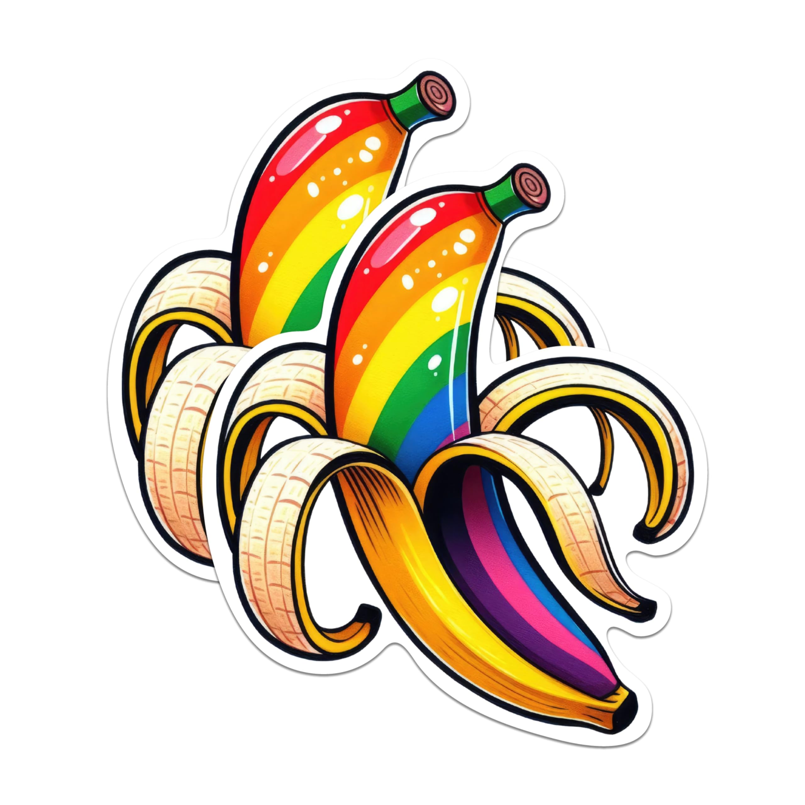 (2 Pack) Baa LGBTQ Magnets - Rainbow Flavored Baa Magnet - 5 Inches On Longest Side - Premium Magnet - for Cars, Refrigerators, Toolboxes - Made in USA - MAG2129