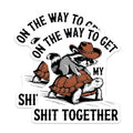 (2 Pack) On The Way to Get My Shit Together Magnets - Funny Raccoon Turtle Magnets - Hilarious Animal Magnets - 5" On Longest Side - for Cars, Fridges, Toolboxes - Made in USA - MAG6693
