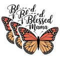 (3 Pack) Blessed Mama Decals - Butterfly Laptop Decals - Mom Life Decorations - 3 Inches On Longest Side - Easy Peel & Apply - Made in USA - 3MCS2690
