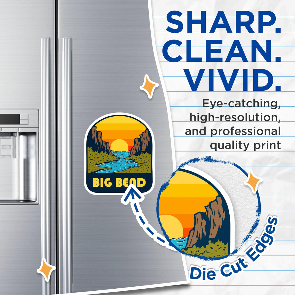 (2 Pack) Big Bend Park Magnets - National Park Souvenir Art - Texas Desert Landscape - Retro Outdoor Adventure Collectible - 5 Inches On Longest Side - Thick Durable Magnet - Made in USA - MAG19202