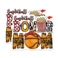 (2 Pack) Basketball Bonus Mom Magnets - Game Day Supporter - Stepmom Fan Appreciation - 5 Inches On Longest Side - Thick Durable Magnet - Made in USA - MAG30690