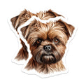 (2 Pack) Scruffy Dog Magnets - Brussels Griffon Art - Pet Owner Refrigerator Decor - 5 Inches On Longest Side - Thick Durable Magnet - Made in USA - MAG25779
