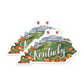 (2 Pack) Kentucky Stickers - State Pride - Illustrated Design - Kentucky State Map - Decorative Stickers - 5" On Longest Side - Sticks to Smooth Flat Surfaces - Made in USA - BMCS6293