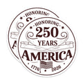 (2 Pack) 250 Years America Magnets - Commemorative Patriotic Decor - US History Souvenir - 5 Inches On Longest Side - Thick Durable Magnet - Made in USA - MAG36495