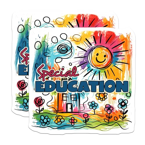 (2 Pack) Special Education Magnets - Sunflower Design - Classroom Decor - Teacher's Assistant - 5" On Longest Side - for Cars, Fridges, Toolboxes - Made in USA - MAG8043
