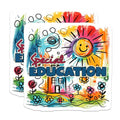 (2 Pack) Special Education Magnets - Sunflower Design - Classroom Decor - Teacher's Assistant - 5" On Longest Side - for Cars, Fridges, Toolboxes - Made in USA - MAG8043