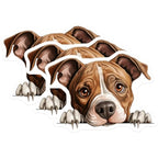 (3 Pack) Pitbull Dog Decals - Puppy Stickers - Laptop Decal - 3 Inches On Longest Side - Easy Peel & Apply - Made in USA - 3MCS8590