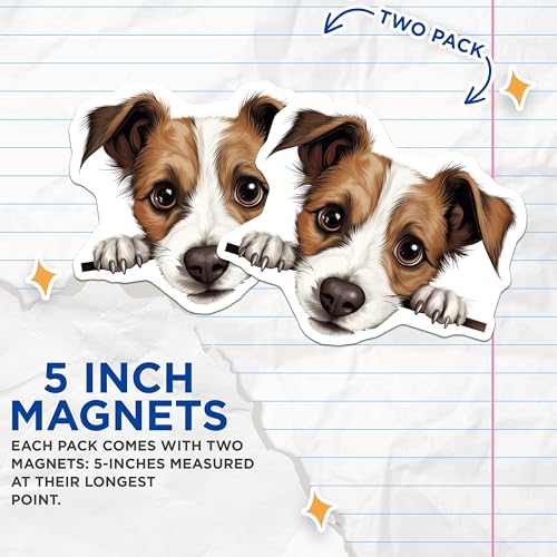 (2 Pack) Pet Lover Decor Magnet - 5" On Longest Side - Sticks to Smooth Flat Surfaces - Made in USA - MAG10205