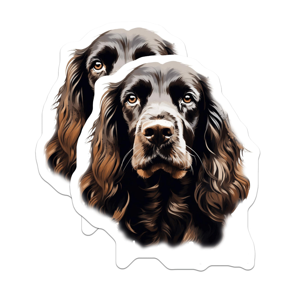 (2 Pack) Brown Cocker Spaniel Magnets - Dog Lover Decor - Pet Portrait Art for Fridge - 5 Inches On Longest Side - Thick Durable Magnet - Made in USA - MAG23735
