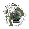 (2 Pack) Witchy Plant Magnets - Funny Gardener Quote - Botanical Terrarium Decor - Quirky Crystal Ball Art for Refrigerator - 5 Inches On Longest Side - Thick Durable Magnet - Made in USA - MAG19340