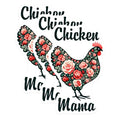 (3 Pack) Chicken Mama Decals - Floral Chicken Decals - Farm Animal Stickers - 3 Inches On Longest Side - Easy Peel & Apply - Made in USA - 3MCS8423